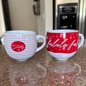 Holiday Mug Set - Red and White